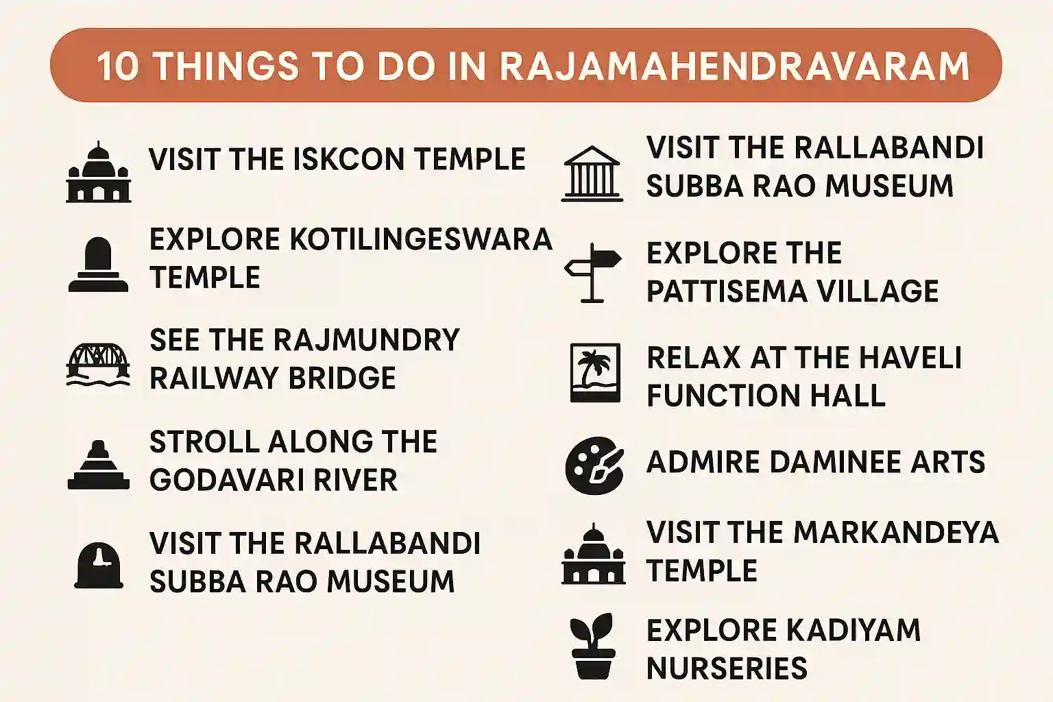 10 Things to Do in Rajamahendravaram