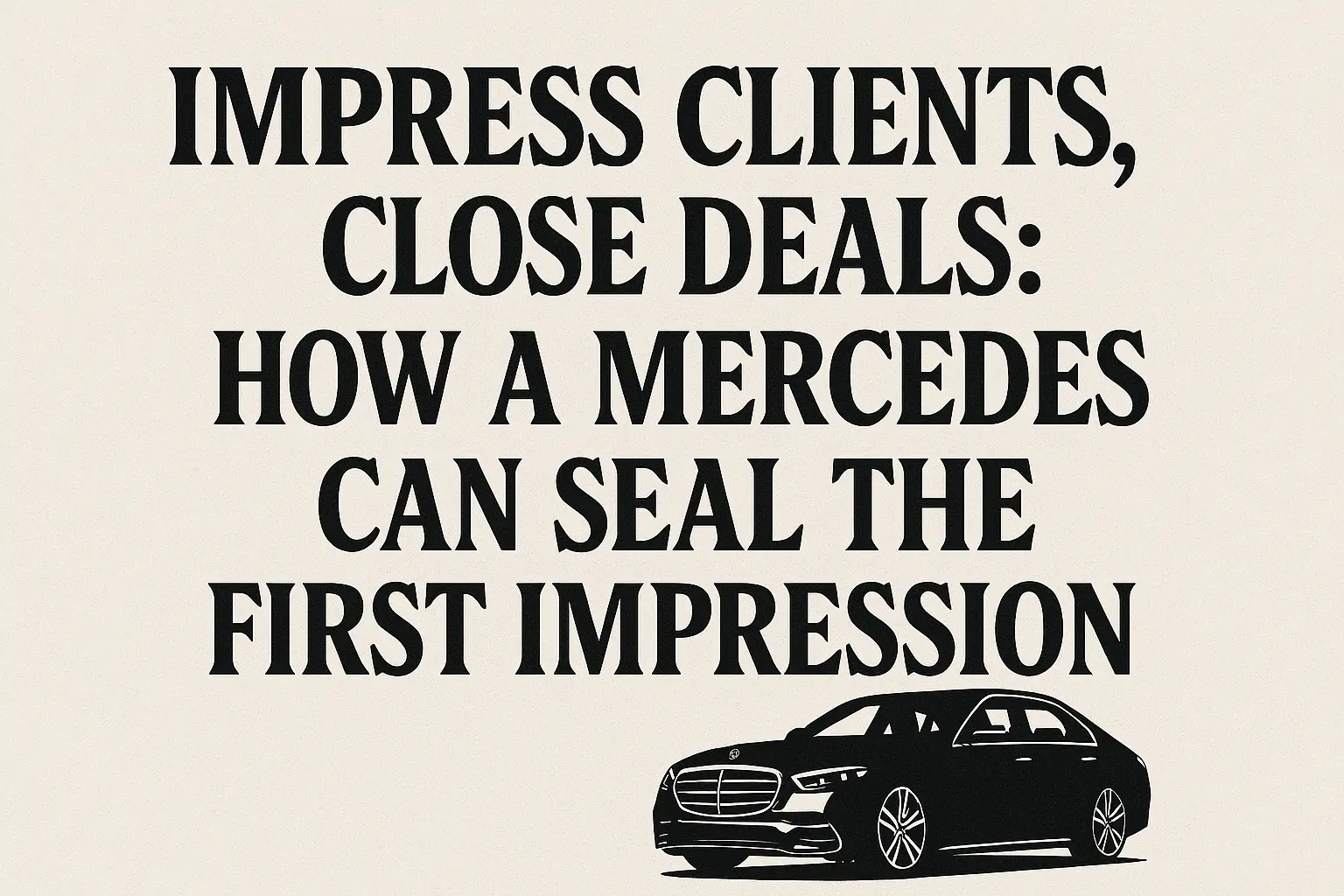 Impress Clients Close Deals: How a Mercedes Can Seal the First Impression